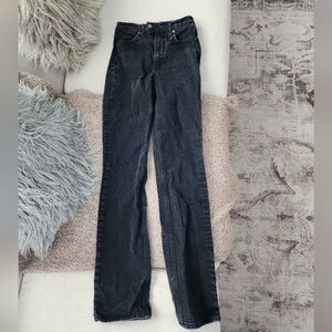 Reformation Donna High Rise Bootcut Jeans in Black